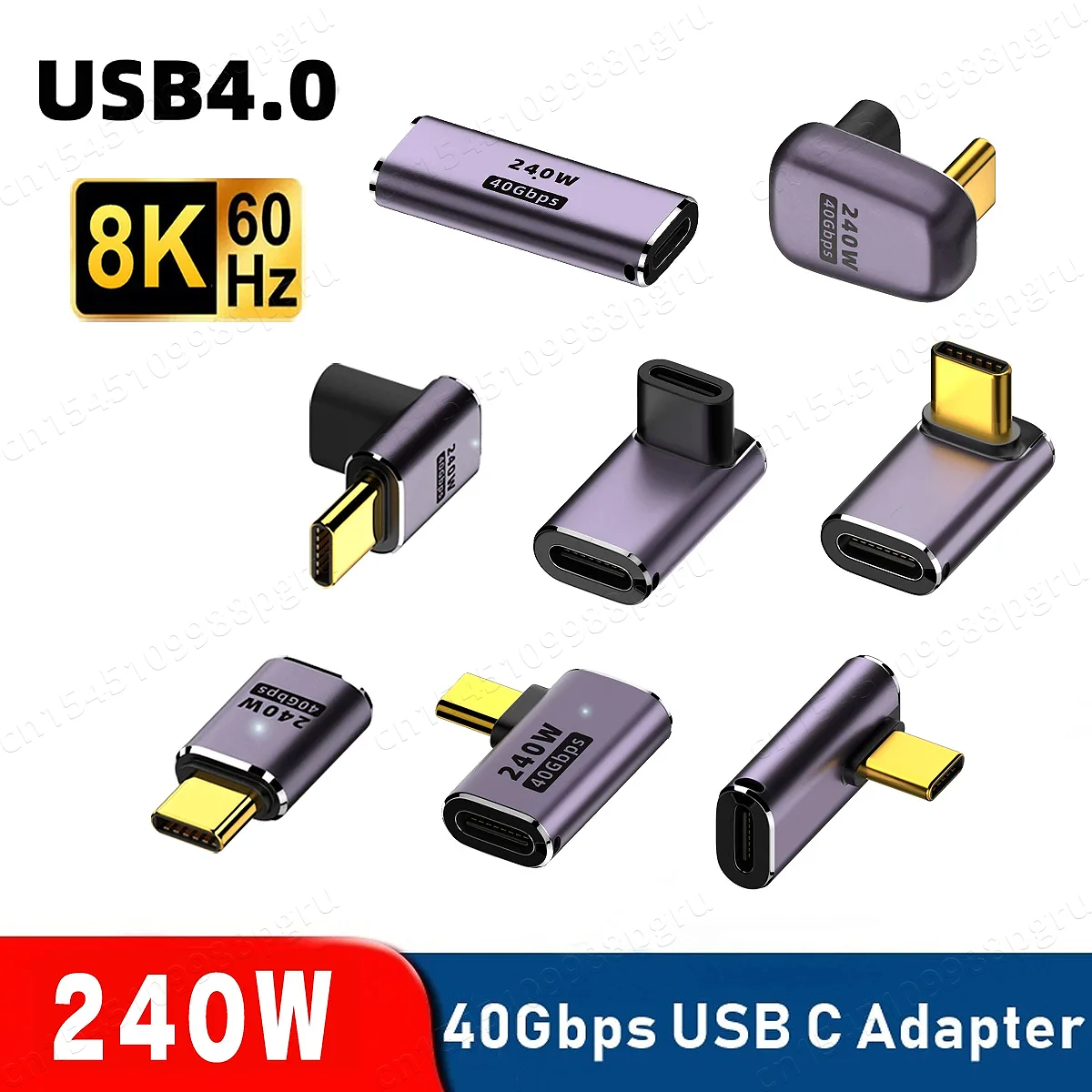 PC º     , PD 240W, USB4.0, 40Gbps, Thunderbolt3, OTG , 8K @ 60Hz, USB C CŸ, 48V @ 5A